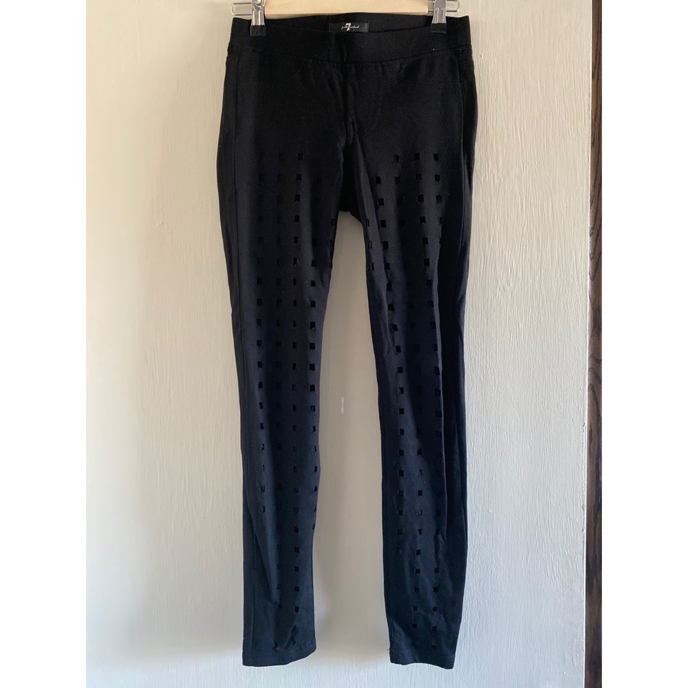 7 For All Mankind Sheer Geometric Leggings